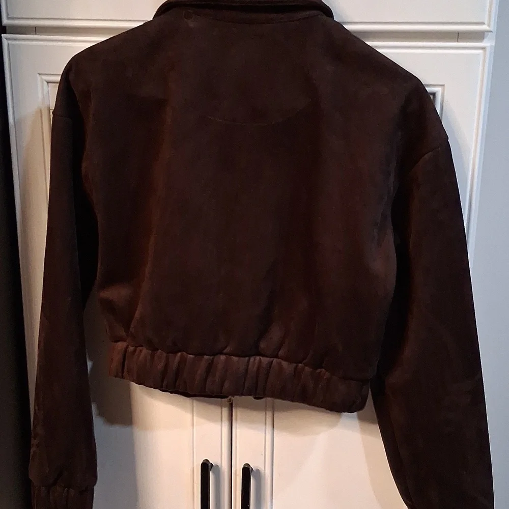 NWT House Of Harlow Brown Suede Cropped Jacket Size XS NWT - Picture 7 of 7
